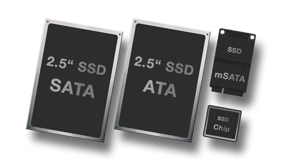2.5" SSD SATA ATA, mSATA Modul und SATACHip